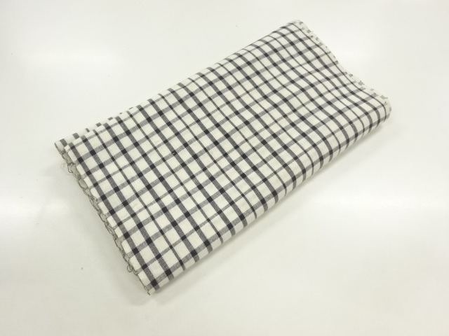 JAPANESE KIMONO / ANTIQUE ARAIHARI FOR YUKATA / COTTON / WOVEN GRID